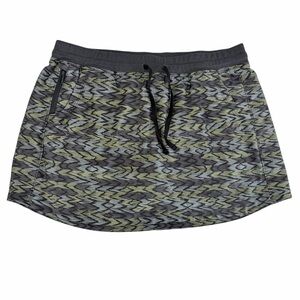 THE NORTH FACE Green/Gray Geometric Class V Skort Active Outdoors Hiking women x